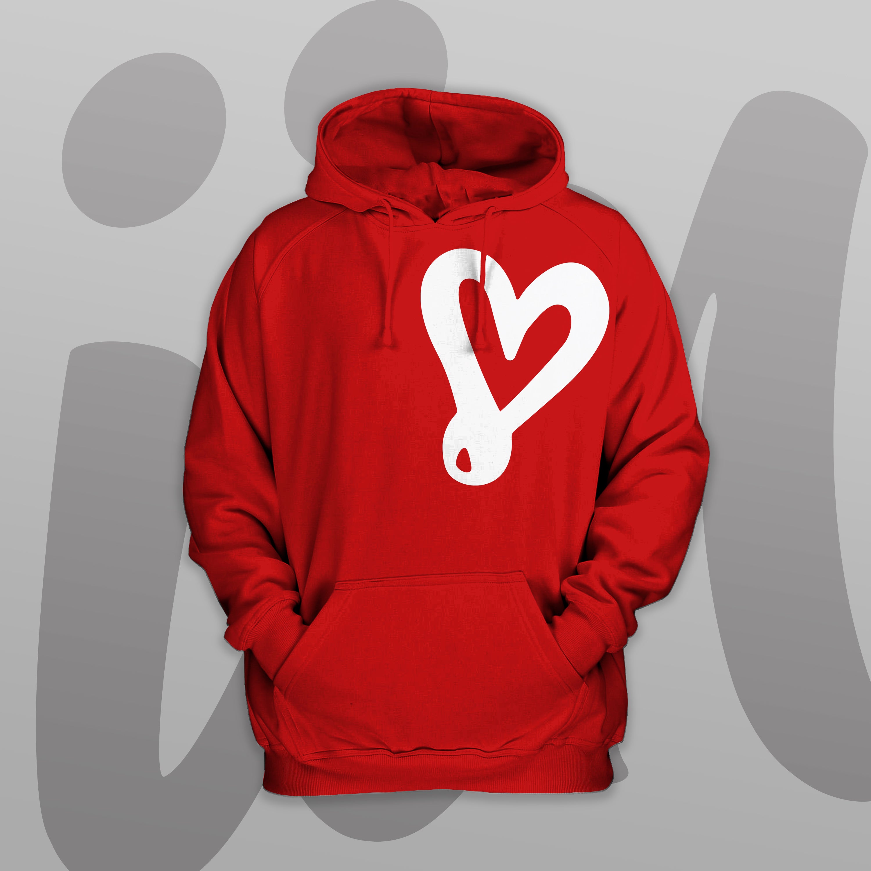 Signature Heart Hoodie Red